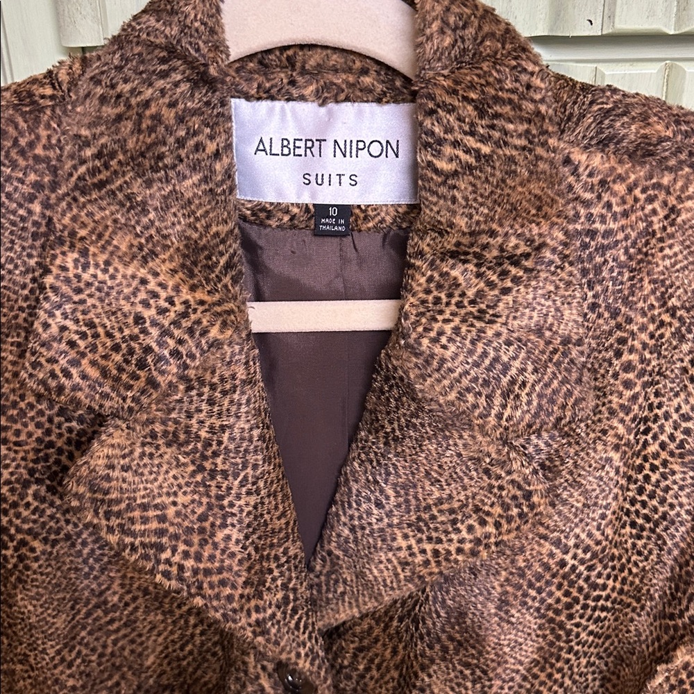 Albert Nipon Faux Fur Jacket